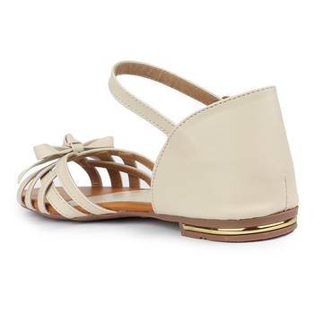 Do Bhai cream Flat Sandal For Women 3