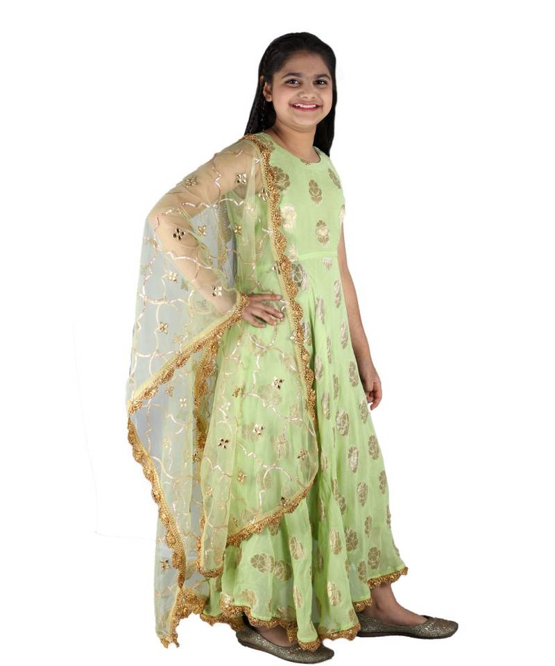 Floor length Anarkali Suit with Heavy Dupatta