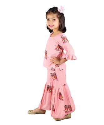 Owl print Sharara Set 1