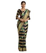 Multicolor printed cotton saree with blouse