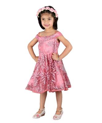 Pink Net Frock 1