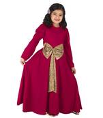 Velvet Gown With Big Bow in Front