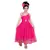 Pink Embroidered Super Net Kids Frocks