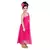 Pink Embroidered Super Net Kids Frocks