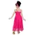 Pink Embroidered Super Net Kids Frocks