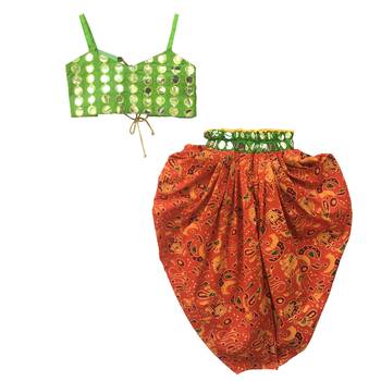 green multi Girls's indowestern dhoti suit,salwar suit sets 2