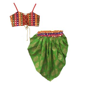 marron orange Girls's indowestern dhoti suit,salwar suit sets 3