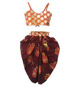 RED Girls's indowestern dhOTI suit,indo western dress