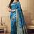 Sky blue woven art silk sarees saree with blouse