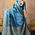 Sky blue woven art silk sarees saree with blouse