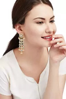 kundan dangler earrings