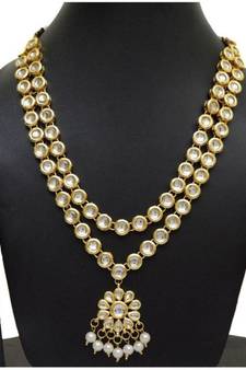 Gold kundan necklace set