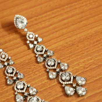 White Cubic Zirconia Danglers-Drops 2