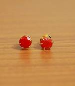 Red Cubic Zirconia Studs