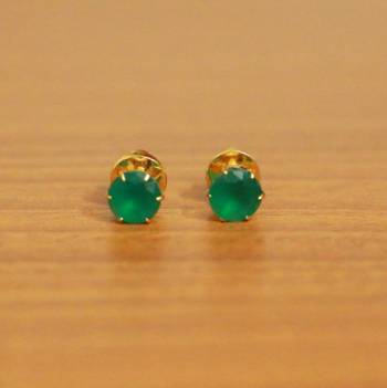 Green Cubic Zirconia Studs 1