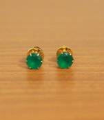 Green Cubic Zirconia Studs