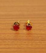 Red cubic zirconia studs