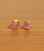 Pink Cubic Zirconia Studs