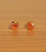 Orange Cubic Zirconia Studs