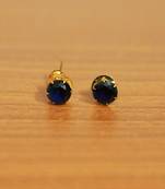 Blue Cubic Zirconia Studs