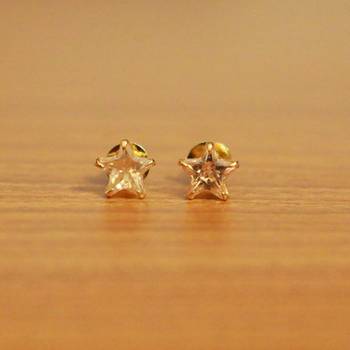 Yellow cubic zirconia studs 1