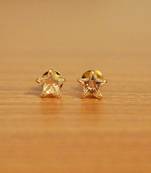 Yellow cubic zirconia studs
