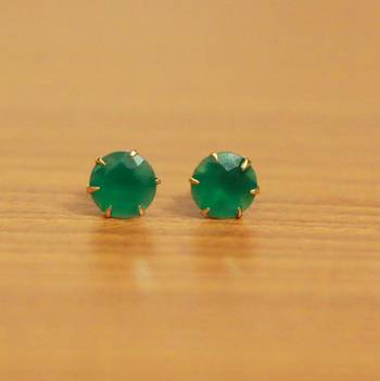 Green Cubic Zirconia Studs 1