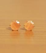 Orange Cubic Zirconia Studs