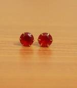 Red Cubic Zirconia Studs