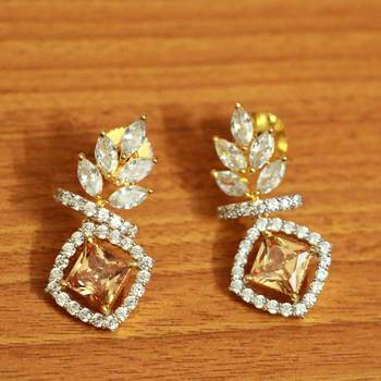 Yellow Citrine Studs 1