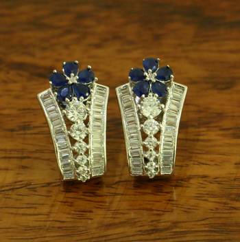 Blue Sapphire       Studs 1