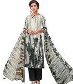 Beige Printed Cotton Salwar