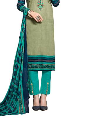 Green Embroidered Cotton Salwar 3