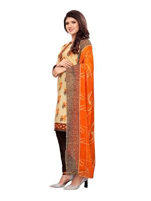 Beige Printed Polycotton Salwar 3