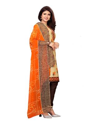 Beige Printed Polycotton Salwar 4