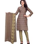 Grey Printed Polycotton Salwar