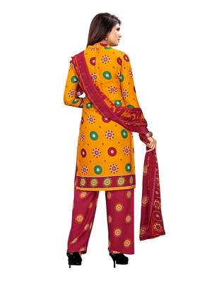 Yellow Printed Crepe Salwar 2