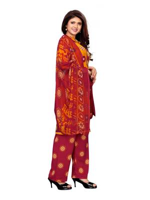 Yellow Printed Crepe Salwar 4