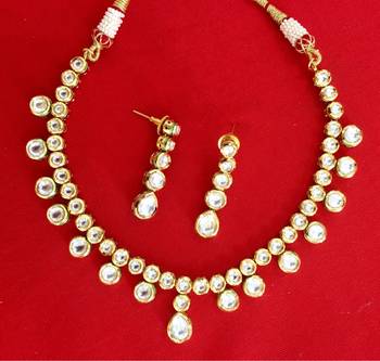 Meenakari Kundan Gold Plated Necklace Earring Set 2