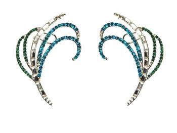 Sparkles Of Blue Cuff Earring 1