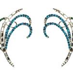 Sparkles Of Blue Cuff Earring