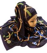 Justkartit Women'S Occasion Wear Jersey Stretchable Material Digital Printed Hijab Scarf Dupatta