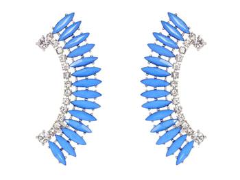 Blue Princess Cuff Earrings 2