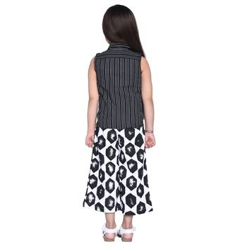 Black Printed Cotton Kid Shirt With Palazzo 2