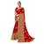 Red embroidered georgette saree with blouse