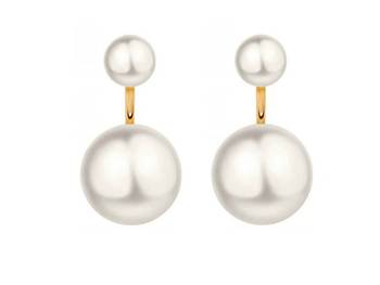 Dual Pearl Drop Earrings 1