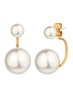 Dual Pearl Drop Earrings 2