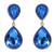 Blue Dual Droplet Drop Earrings