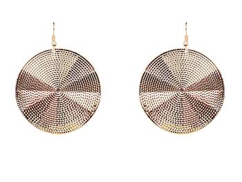 Golden Disc Earring 1