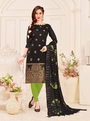 Black weaved banarasi cotton salwar 1
